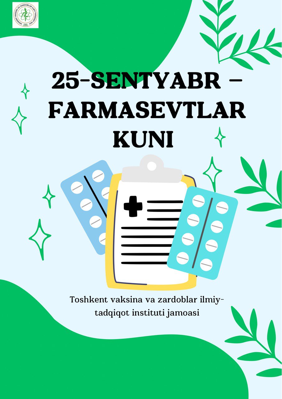 Hurmatli farmasevtlar, aziz hamkasblar!