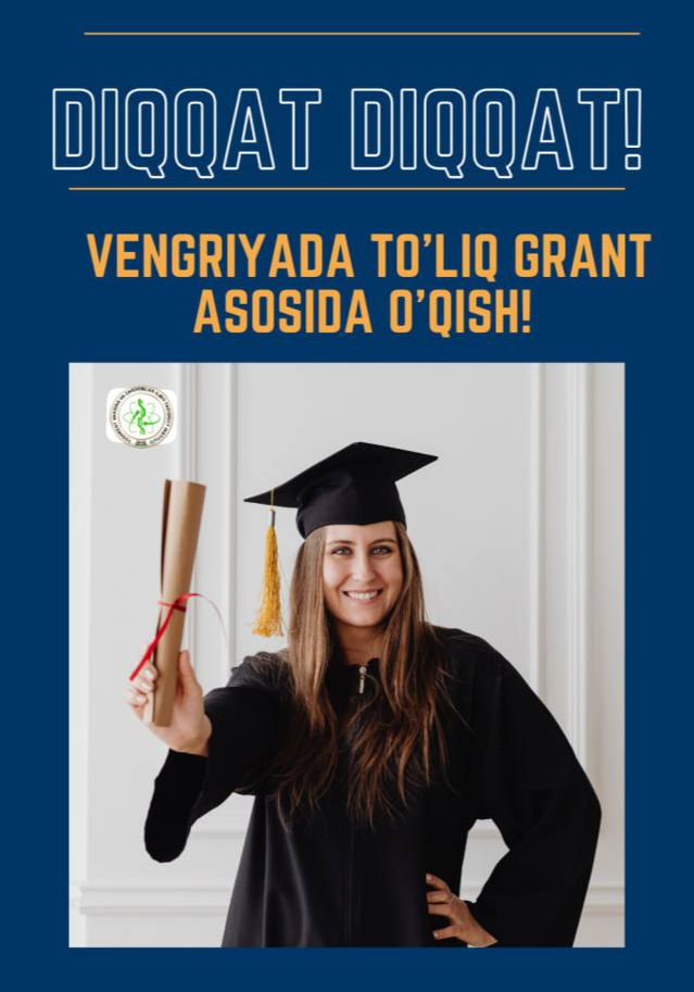 VENGRIYADA TO'LIQ GRANT ASOSIDA O'QISH!